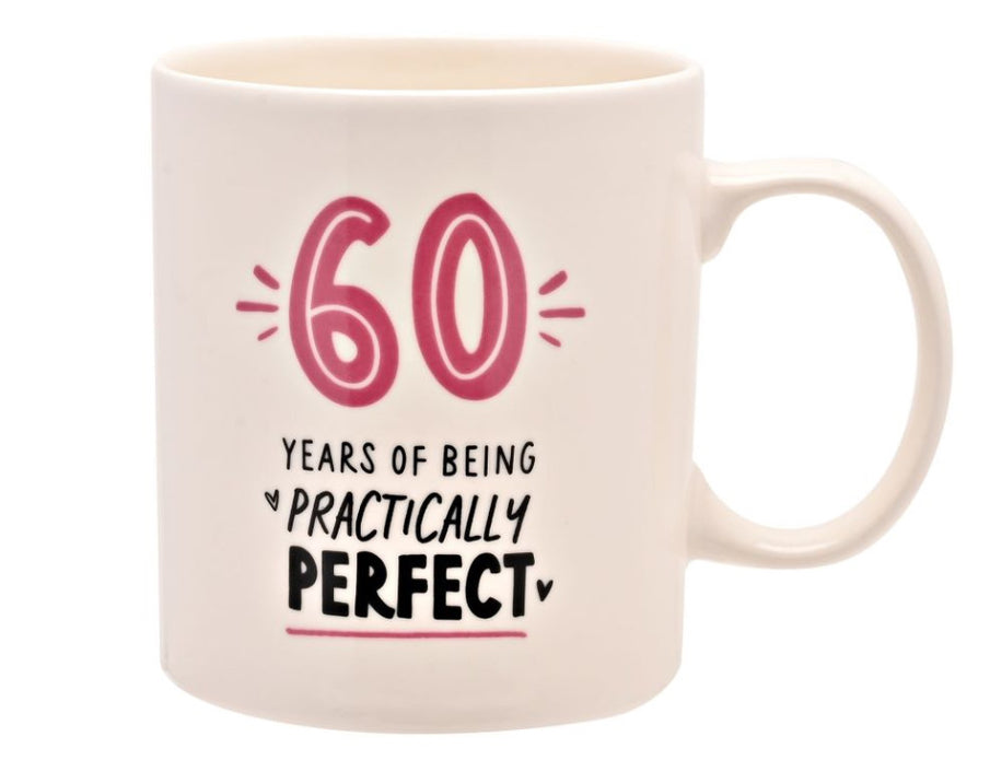 Hullabaloo Birthday Mug - 60 Pink