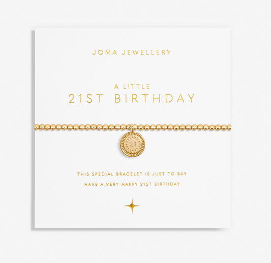 Joma Jewellery A little 21st Birthday Bracelet (Gold)