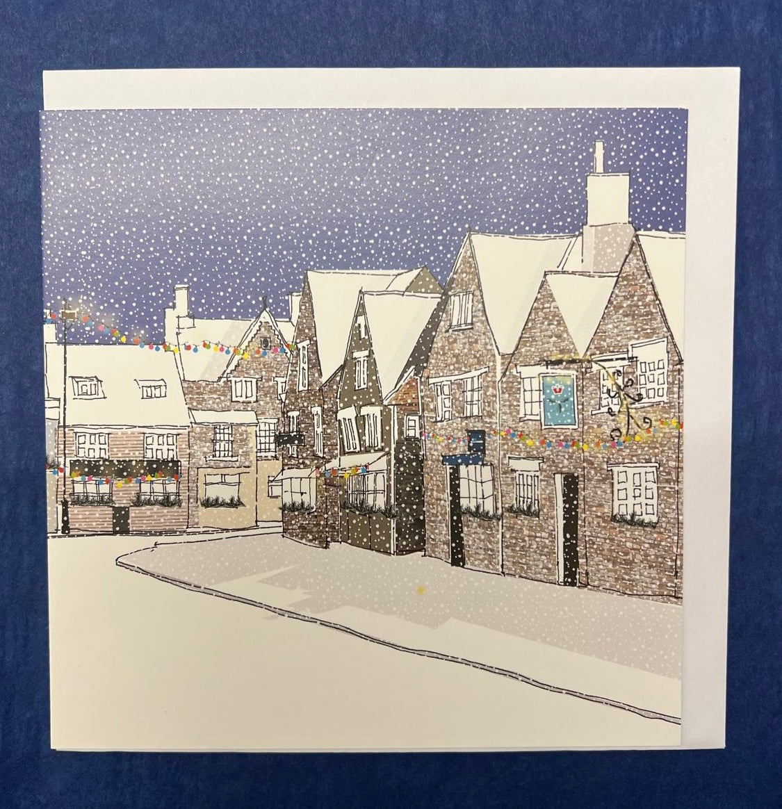 Suzy Furse Illustration ‘Chipping Sodbury’ Christmas Card Greeting Cards - royal oak