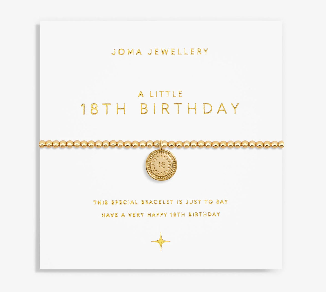 Joma Jewellery A little 18th Birthday Bracelet (Gold)