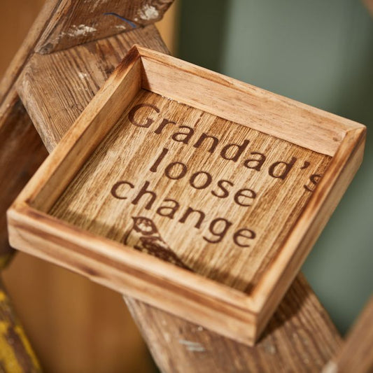 Langs - Grandad’s loose change wooden try