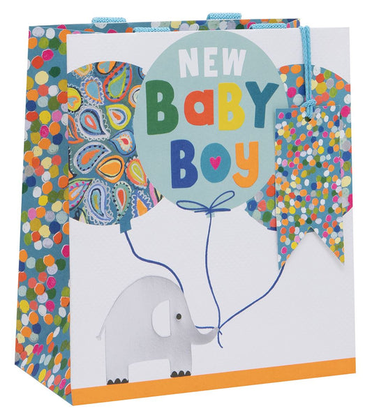 Glick - Baby Blue Elephants Gift Bags