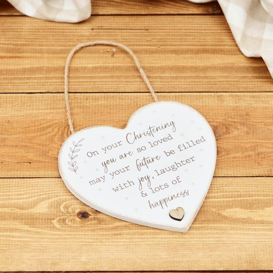 Christening Day Heart Hanger