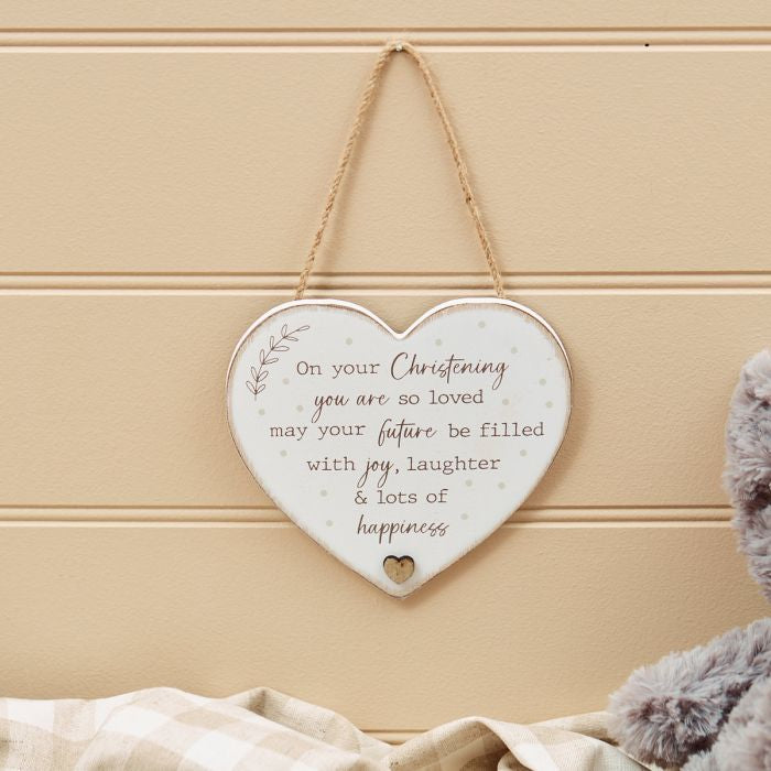 Christening Day Heart Hanger