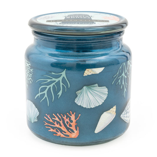 Coastal Shores Lidded Candle Jar with Seasalt Scent