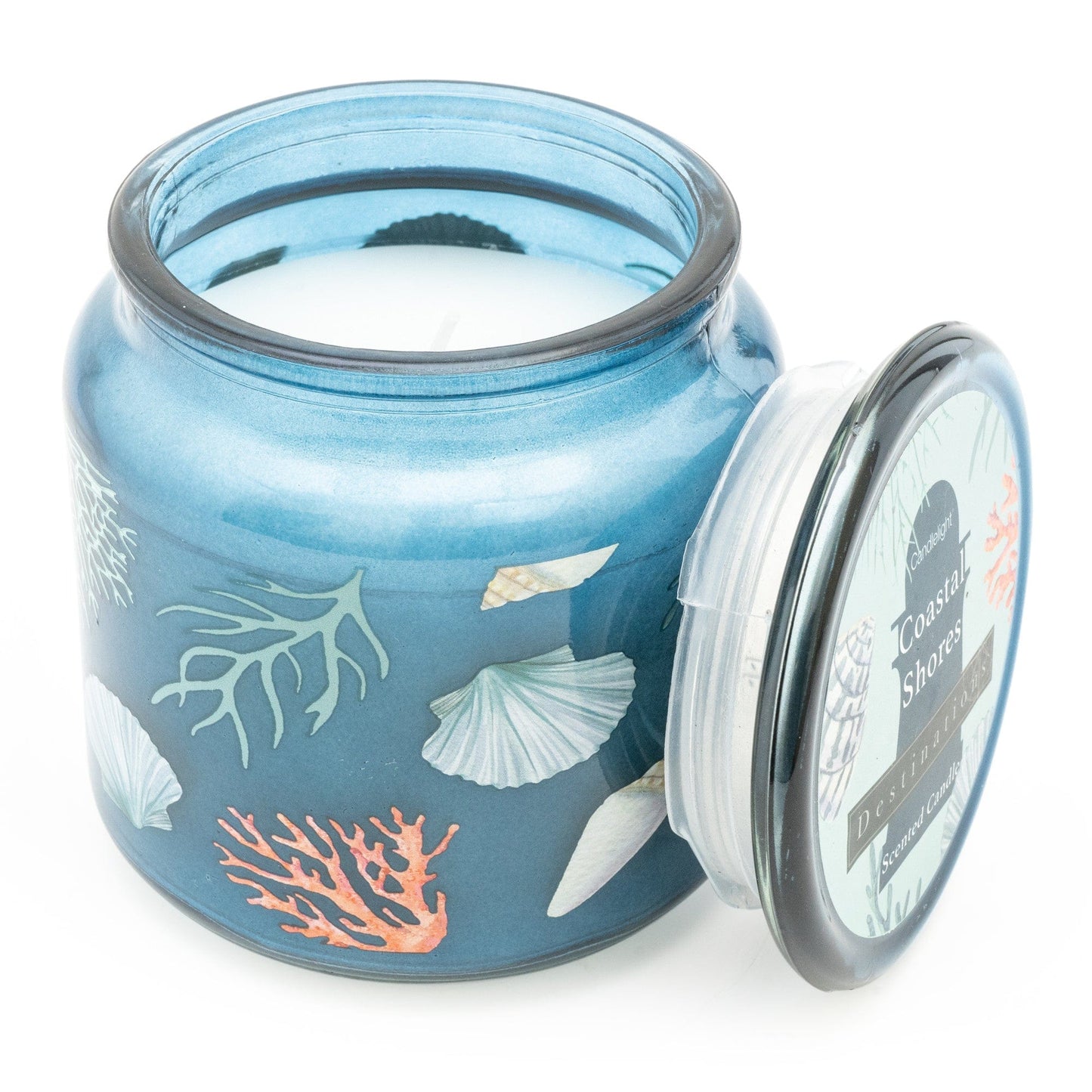 Sale - Coastal Shores Lidded Candle Jar with Seasalt Scent