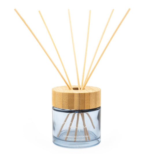 150ml Reed Diffuser Bamboo Lid with Cedarwood & Patchouli Scent - Tranquil