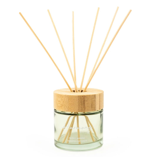 150ml Reed Diffuser with Bamboo Lid and Musky Jasmine - Harmony