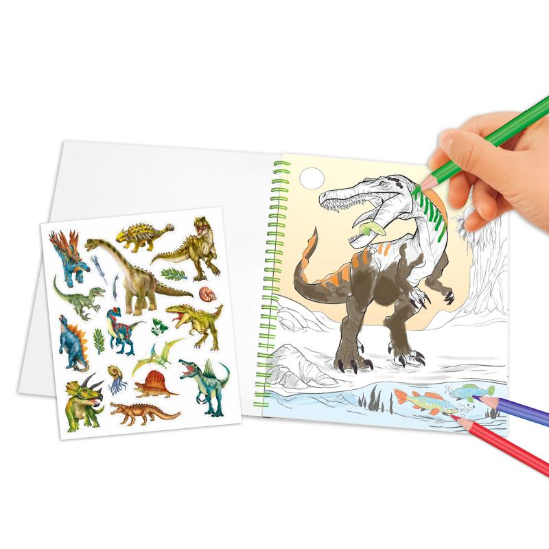 Dino World Colouring With Sequins