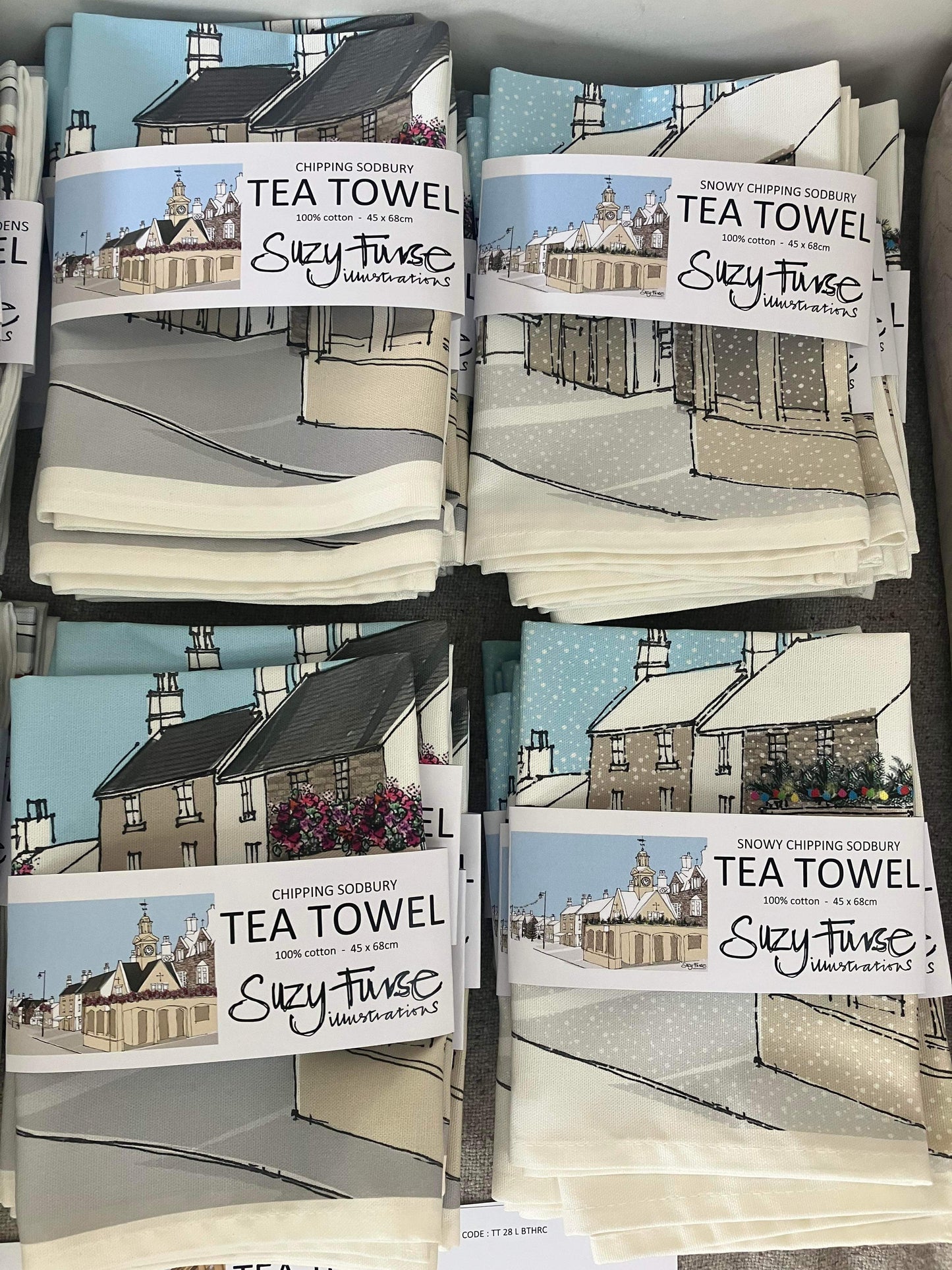 Suzy Furse Illustration ‘Chipping Sodbury’ Tea Towel