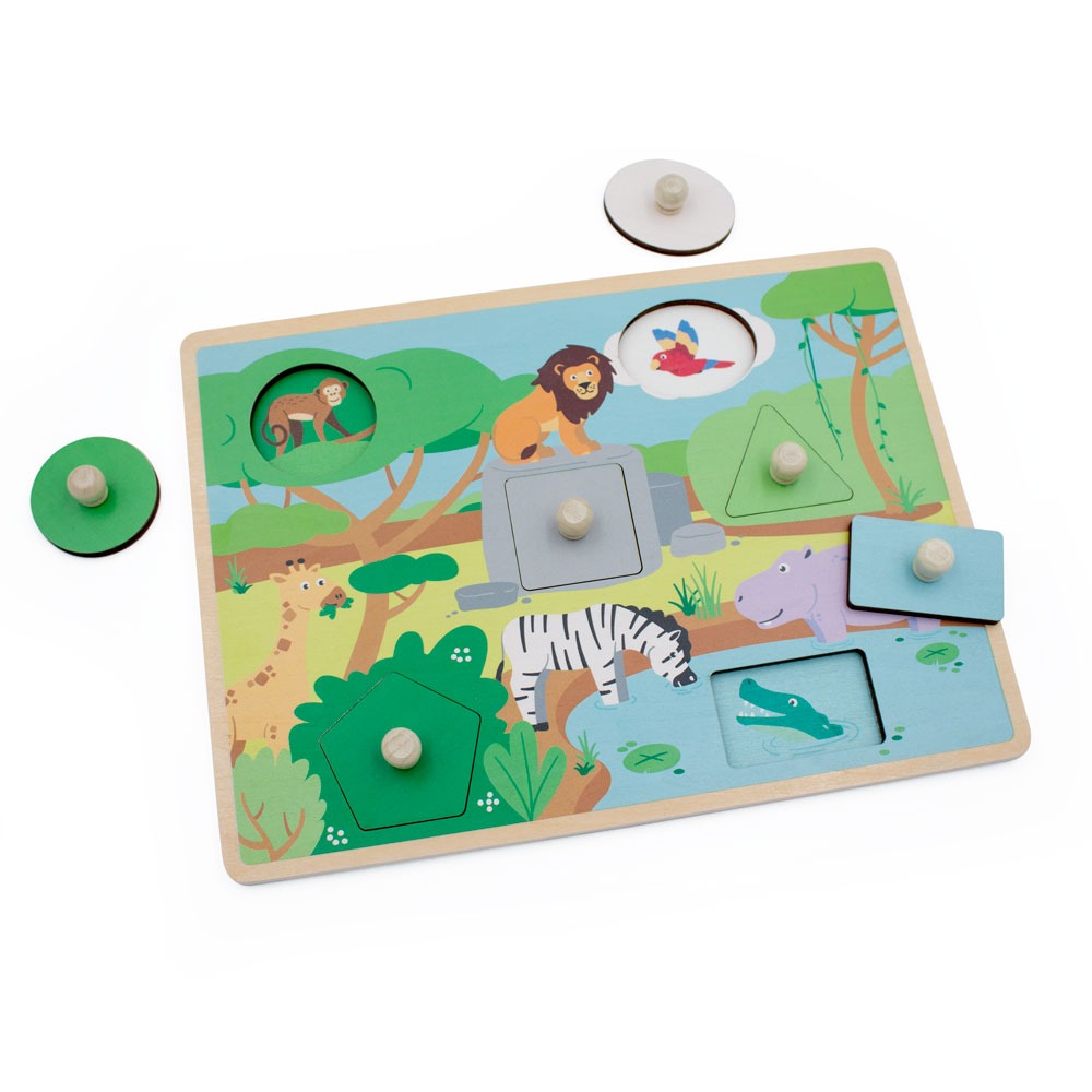 Inside Out Toys - Safari peek a boo puzzle