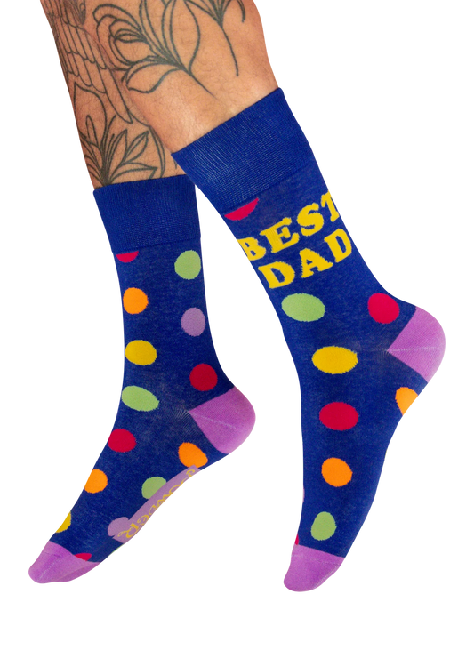 Powder Men's Best Dad Polka Dot Navy