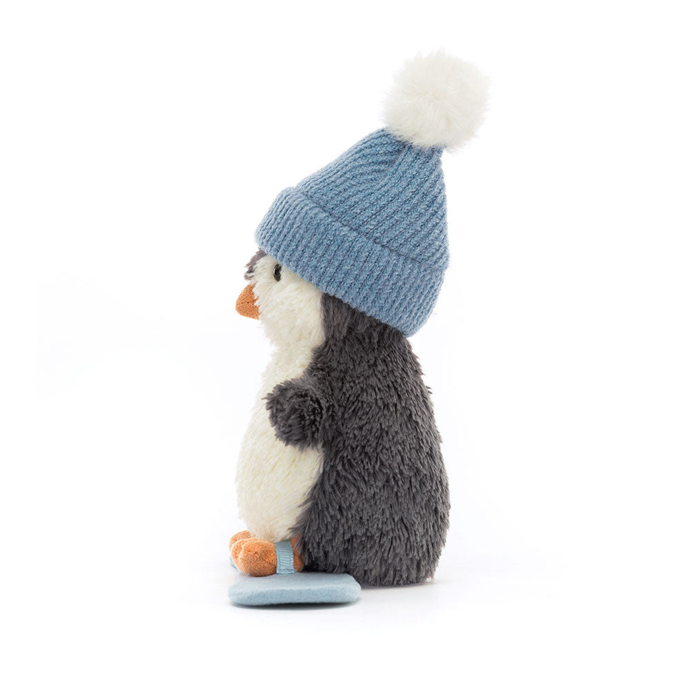 Jellycat - peanut Penguin Snowboarding