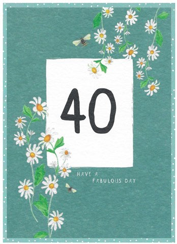 Cinnimon Aitch -40tht Birthday card SK46