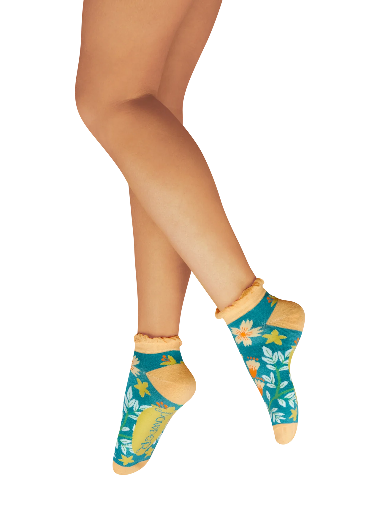 Ladies Trainer Socks - Heavenly Hedgerow - Teal