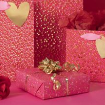 Glick - Multi Heart Red Gift Wrap