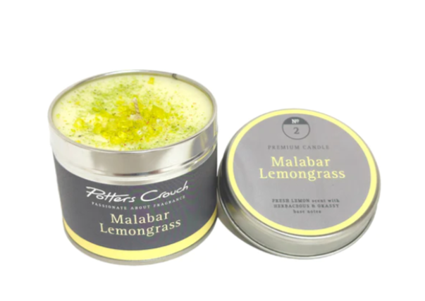 Potters Crouch - Malabar Lemongrass CANDLE IN A TIN