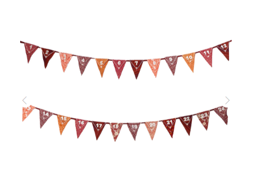 TT - Upcycled Fabric Advent Bunting