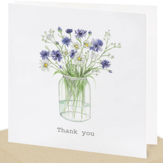 Boxed Thank You Silver Earring Card