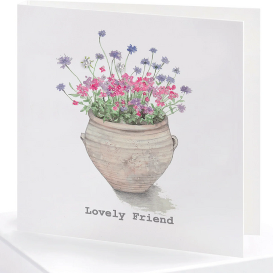 Boxed Lovely Friend Silver Earring Card