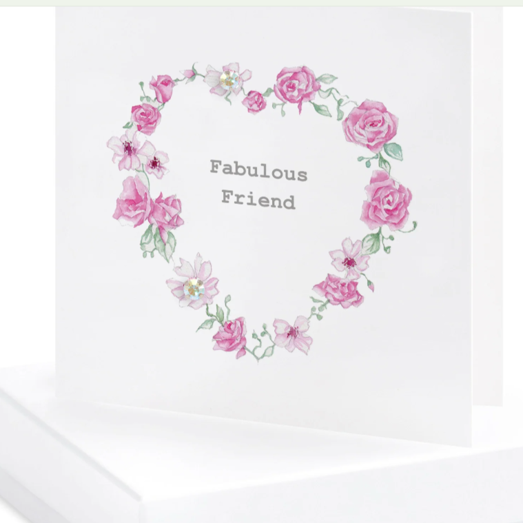 Boxed Fabulous Friend Silver Earring Card