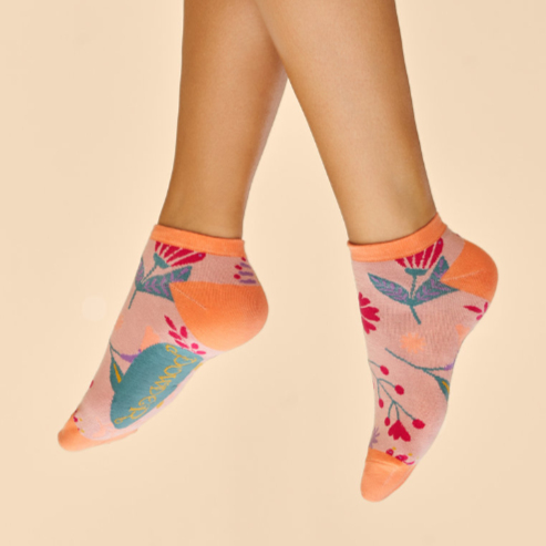 Power - Flowers Trainer Sock