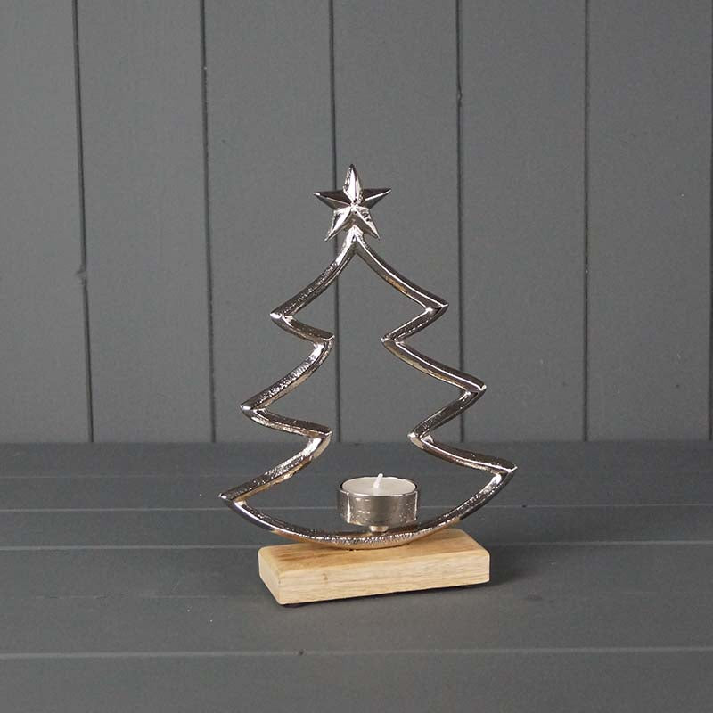 Metal Tree Tealight Holder on Base