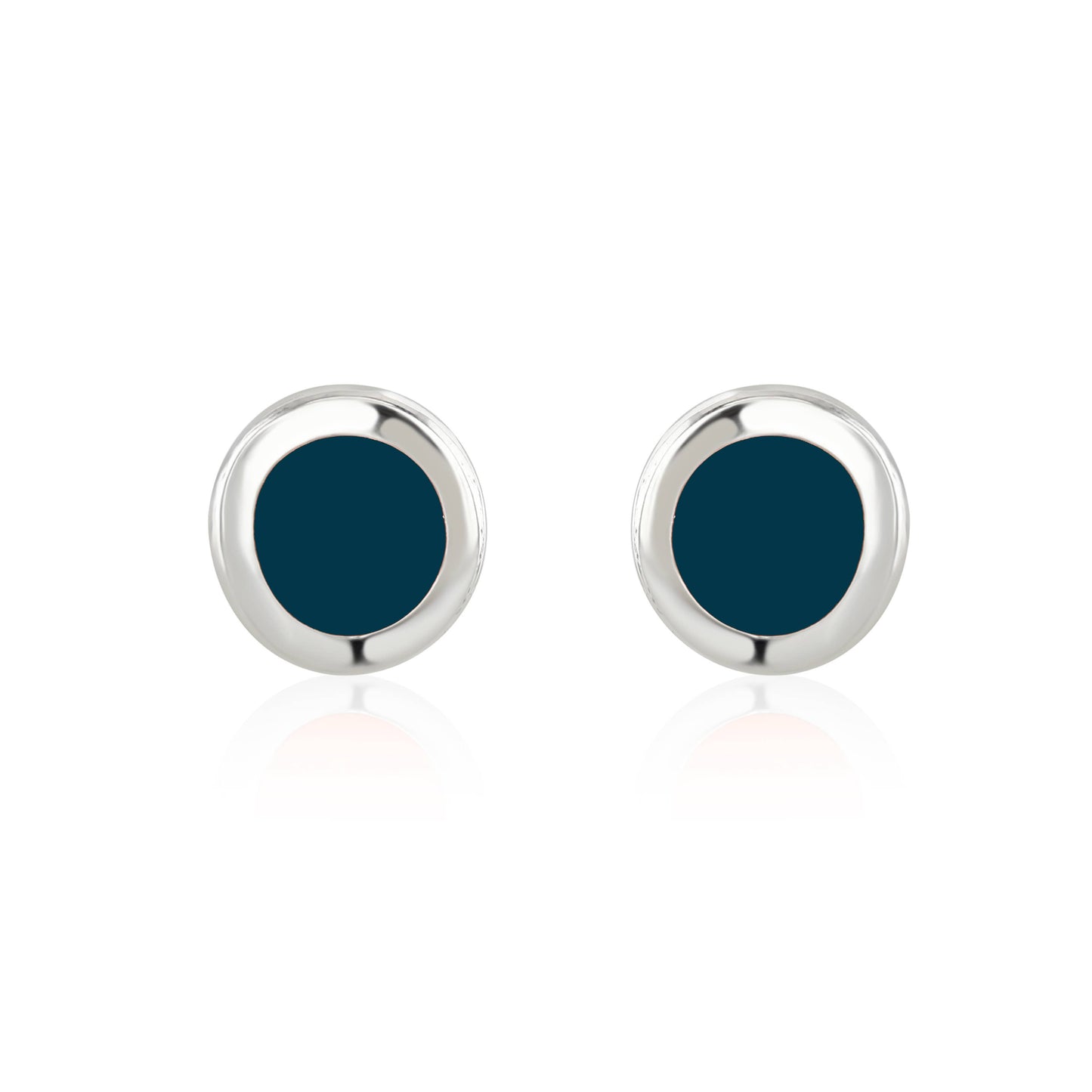 Petrol Blue Enamel Studs