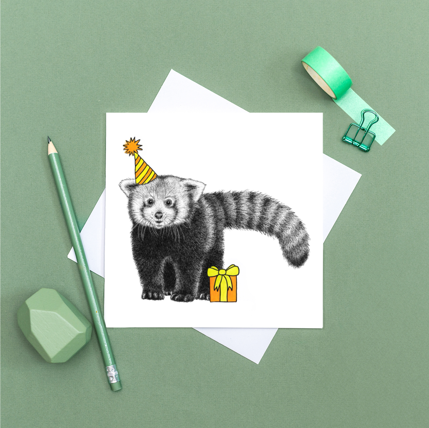 Animal Birthday Card - Red Panda