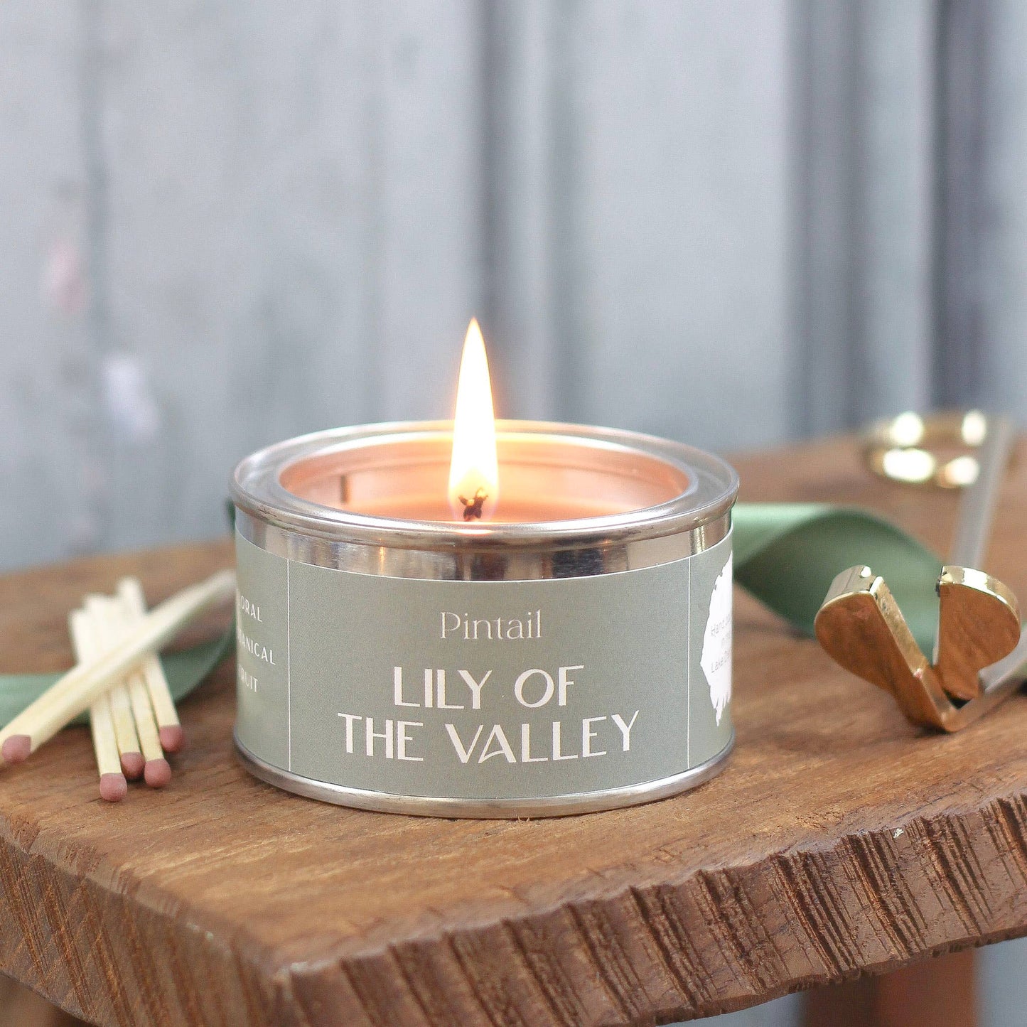 Lily of the Valley Paint Pot Candles in Tins | Small Candles