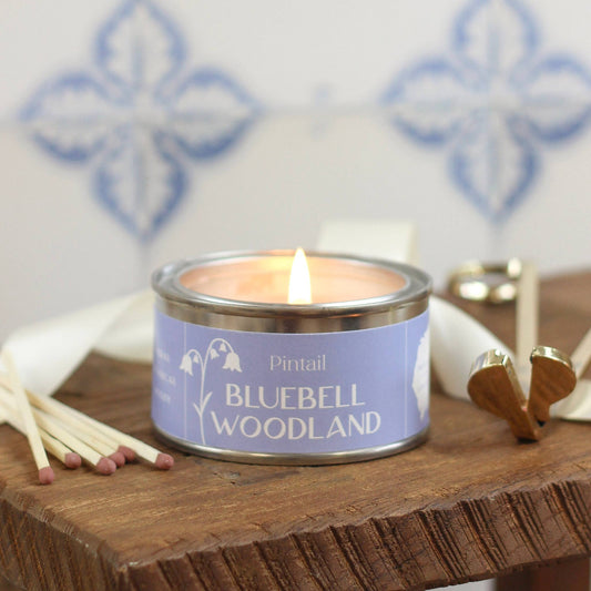 Bluebell Woodland Paint Pot Candles in Tins | Small Candles