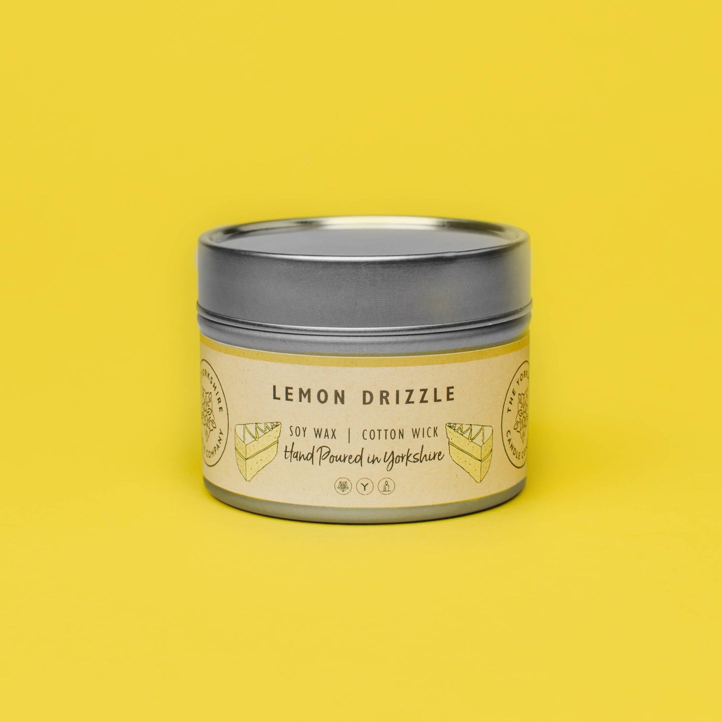 Lemon Drizzle Small Tin | Scented Candle | Soy Wax