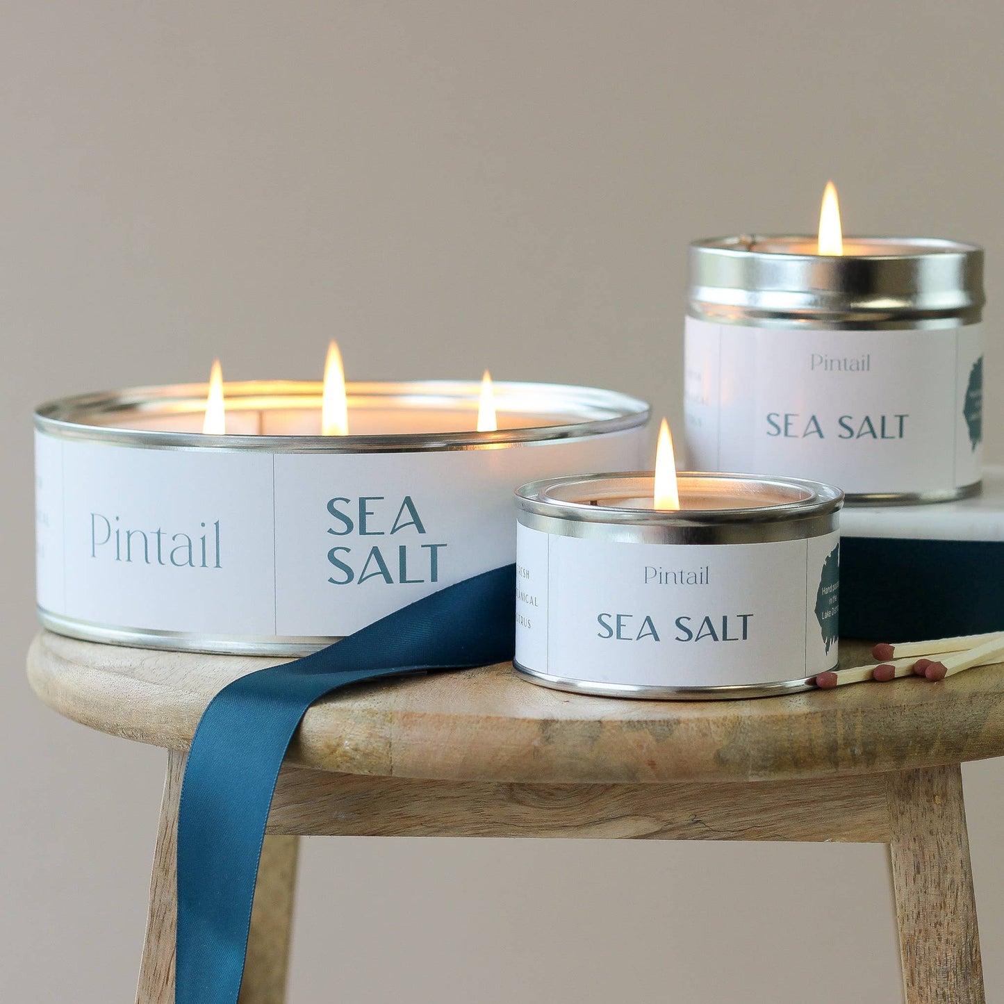 Sea Salt Paint Pot Candle | Small Candles in Tins | Candles