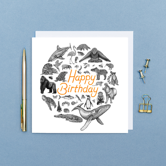 Animal Birthday Card - Animal Kingdom