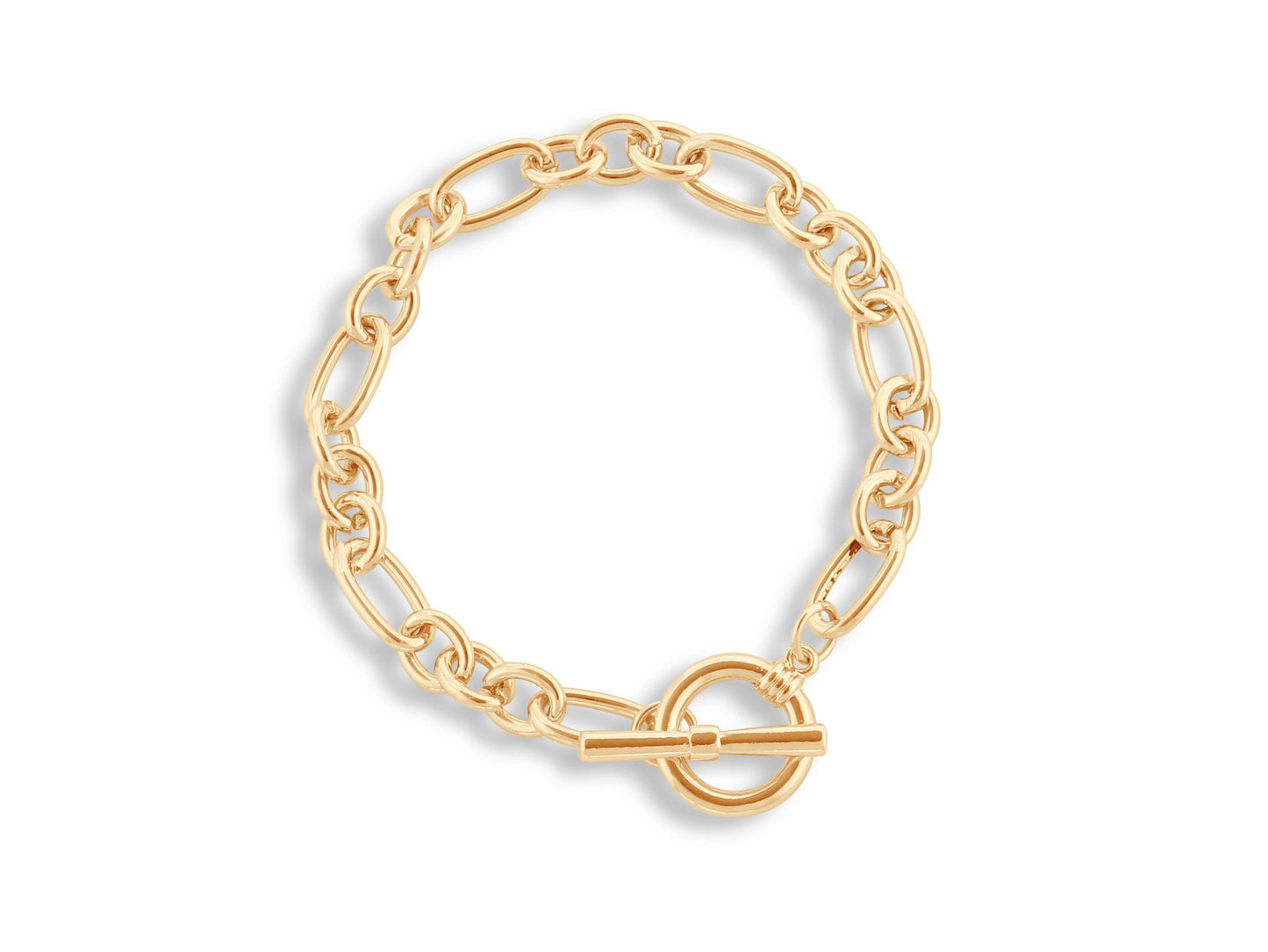 Maude Curb Chain Tbar Bracelet: GOLD