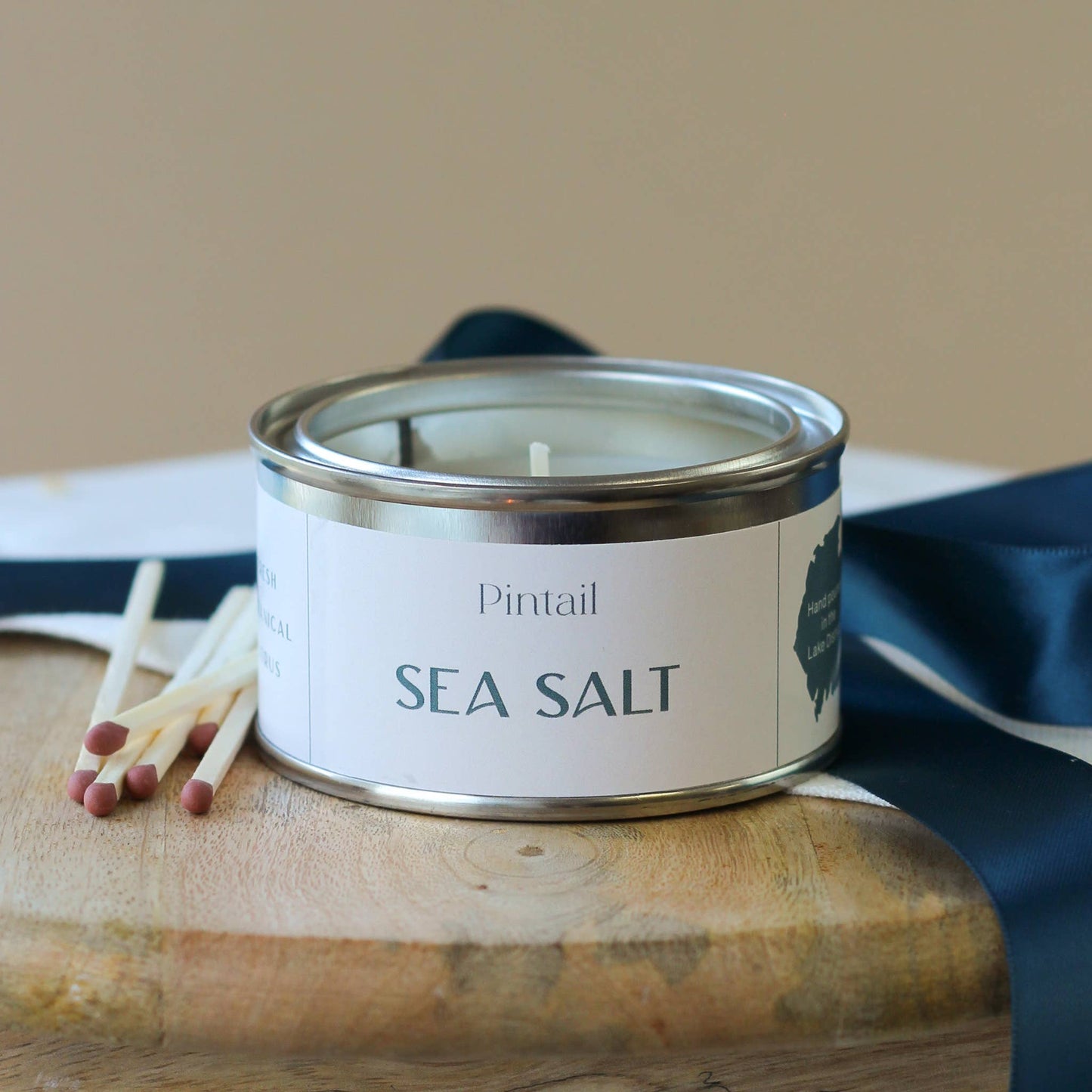 Sea Salt Paint Pot Candle | Small Candles in Tins | Candles