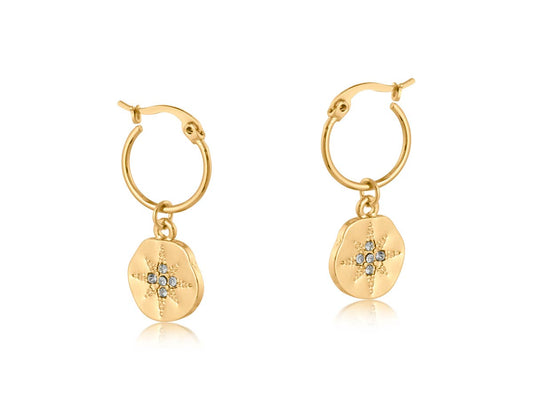 CELENA ENCRUSTED STARS EARRINGS: GOLD