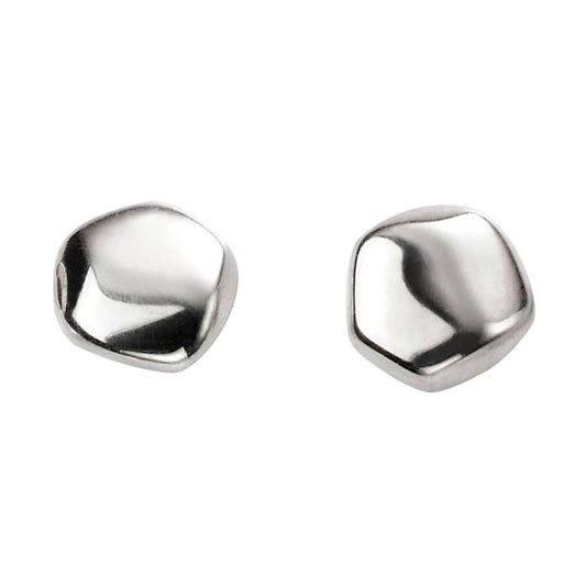 Beginnings - Organic shaped silver stud