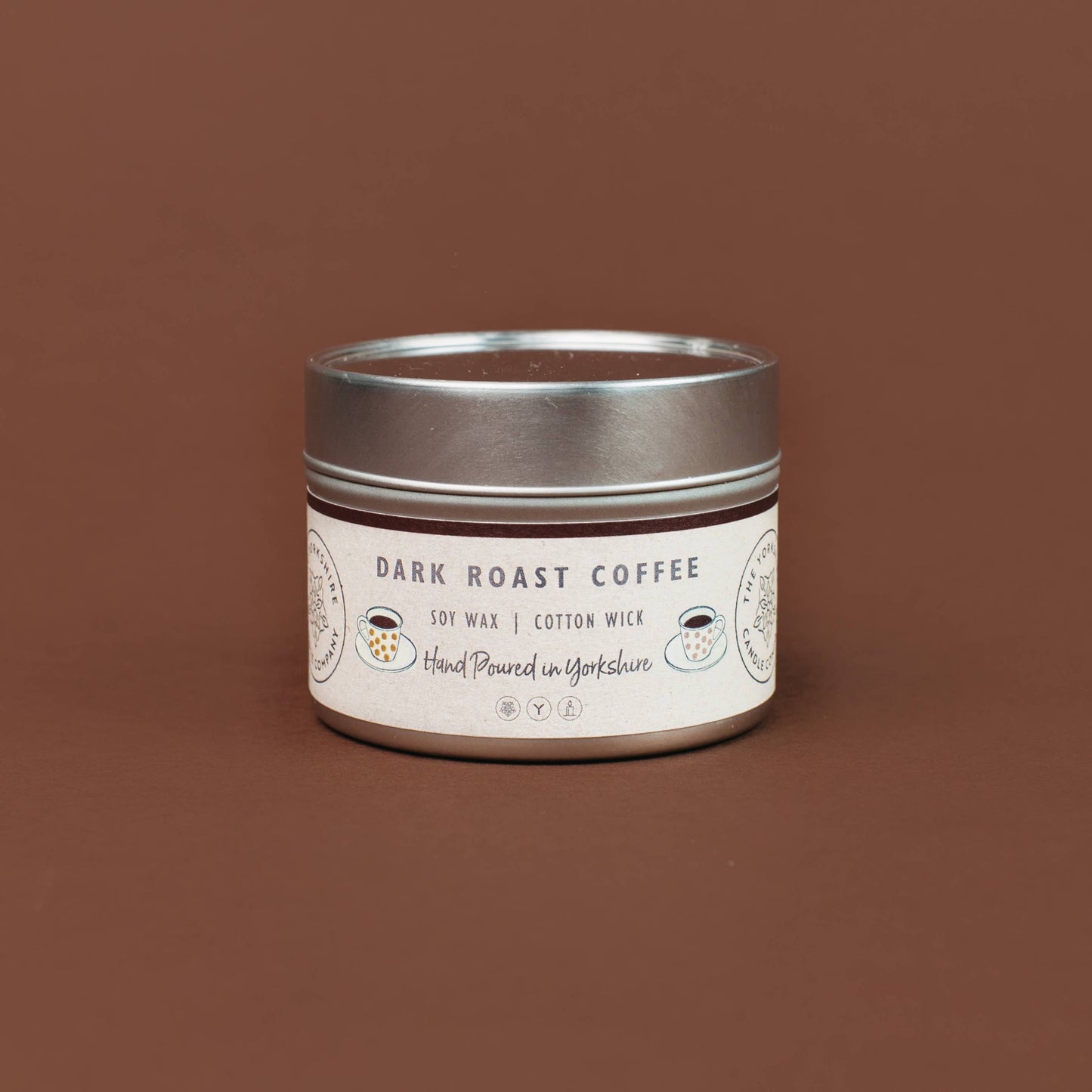 Dark Roast Coffee Small Tin | Scented Candle | Soy Wax