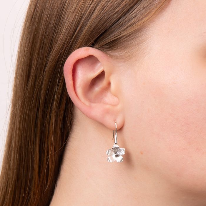 Sale - Beginnings - 3d floral drop earrings