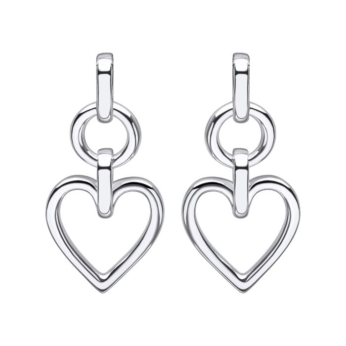 Beginnings - Open Heart Drop Earrings