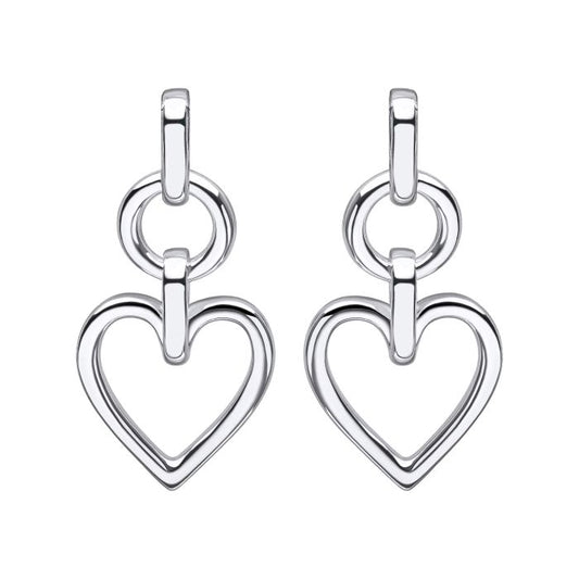 Beginnings - Open Heart Drop Earrings