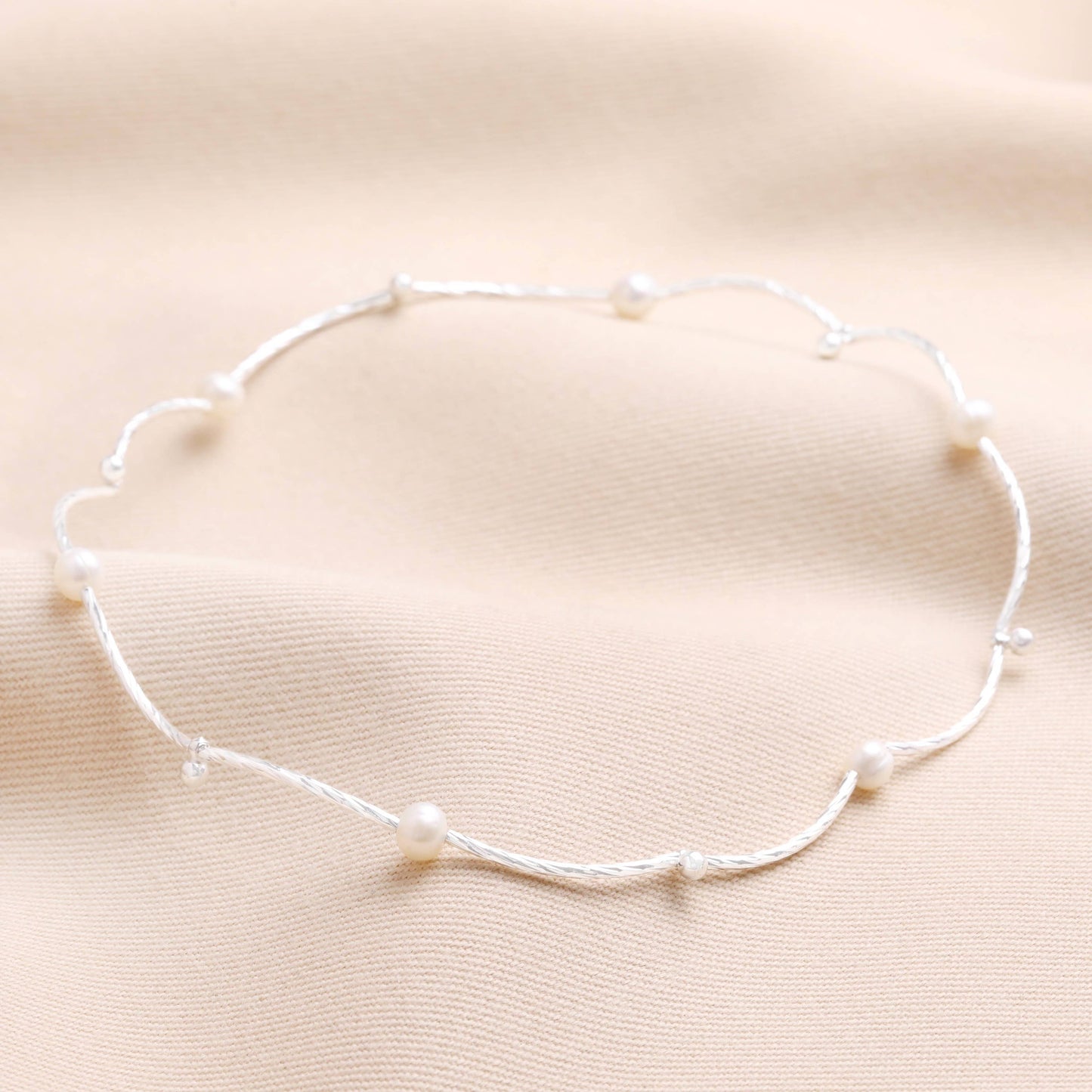 Freshwater Pearl Two Way Necklace and Bracelet in Silver