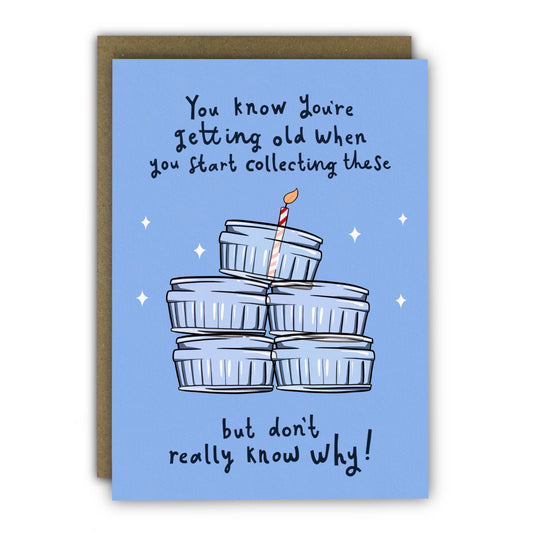 Funny Birthday Card - A6 - Gu Pots Glass Ramekin Collectiom: Naked