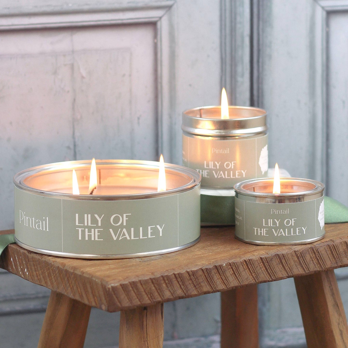 Lily of the Valley Paint Pot Candles in Tins | Small Candles