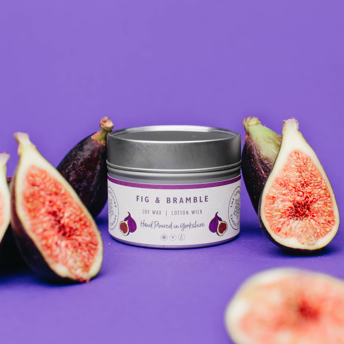 Fig & Bramble Small Tin  | Scented Candle | Soy Wax