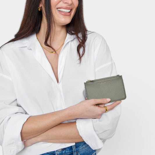 Katie Loxton - Hana Coin and Cardholder in Graphite Green