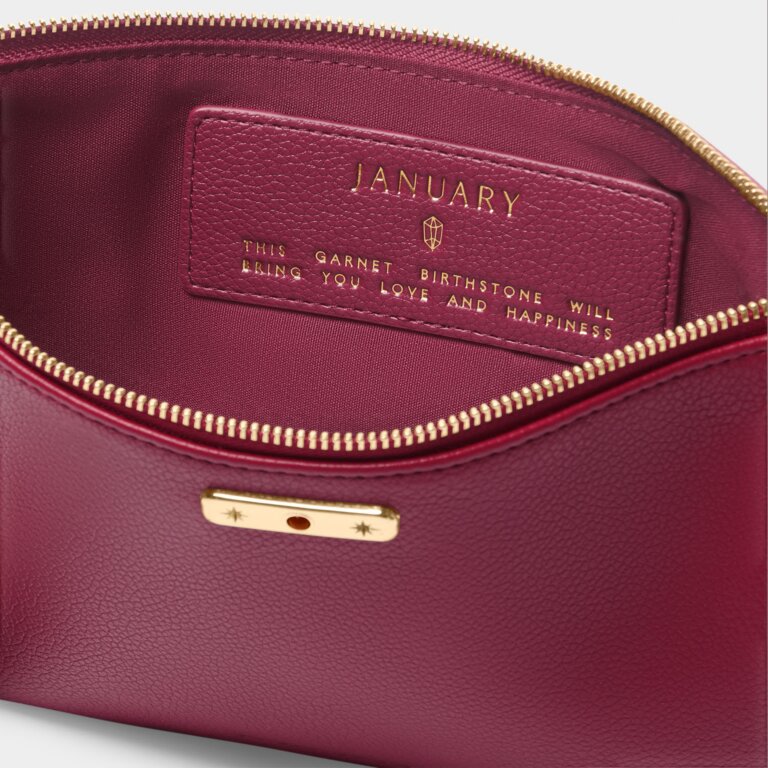 Katie Loxton - Birthstone Pouch 'January' Garnet