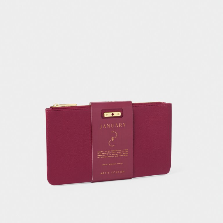 Katie Loxton - Birthstone Pouch 'January' Garnet