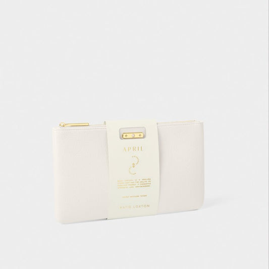 Katie Loxton - Birthstone Pouch 'April' Rock Crystal